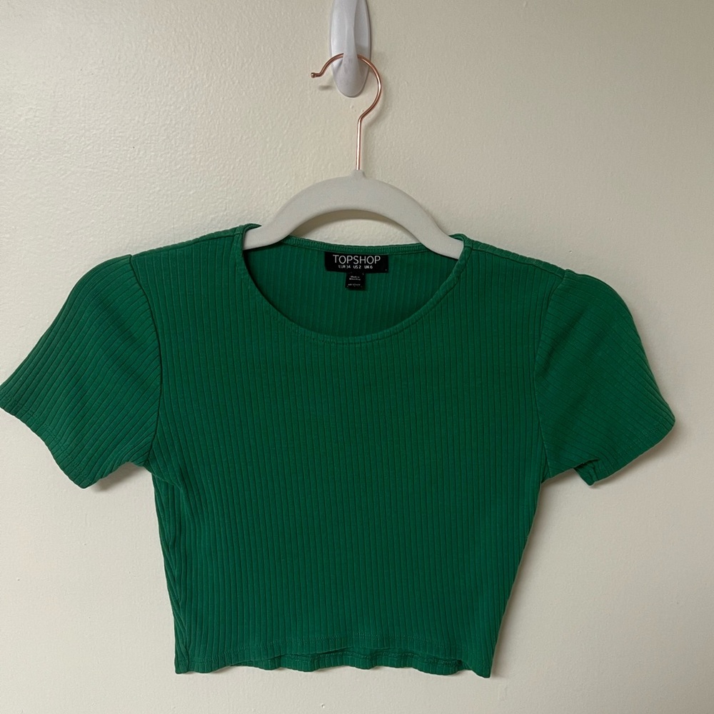 Green Topshop Crop Top